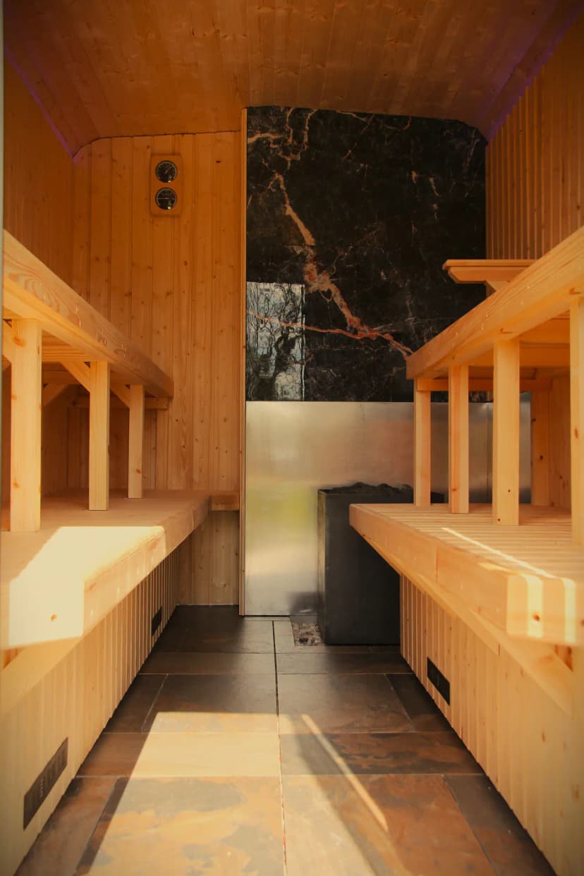 Sauna interior view